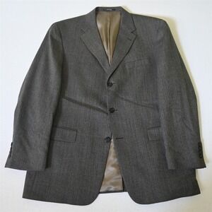 Austin Reed 44R‎ Blue Gray Herringbone Wool Mens Blazer Suit Jacket Sport Coat